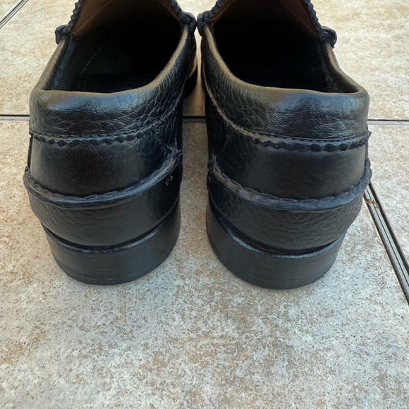 Brooks Brothers black pebbled leather penny loafers. main image 13